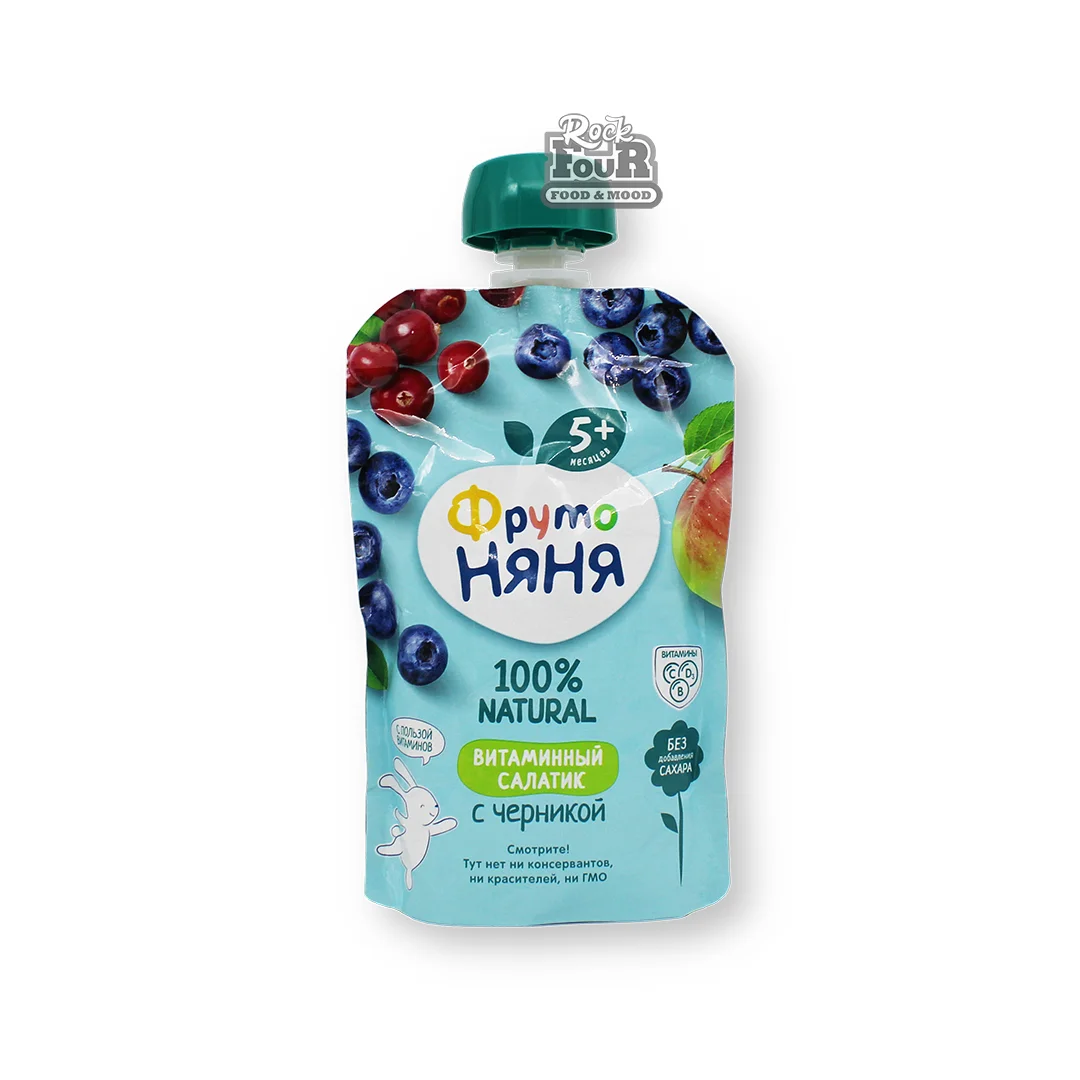 Puree "FrutoNyanya Vitamin salad" with blueberry 90g